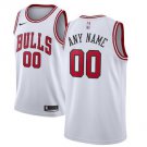 Men's Chicago Bulls White Swingman Custom Jersey