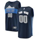 Men's Dallas Mavericks Navy Custom Name Jersey