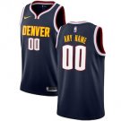 Men's Denver Nuggets Navy Custom Name Swingman Jersey