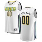 Men's Denver Nuggets White Custom Name Jersey