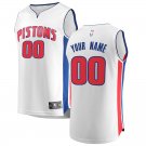 Men's Detroit Pistons White Custom Name basketball Jersey