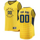 Men's Indiana Pacers Gold Fast Break Custom Name Jersey