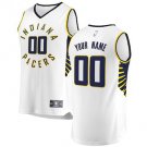 Men's Indiana Pacers White Custom Name Jersey Icon Edition