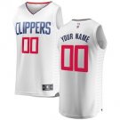 Men's LA Clippers White Custom Name Jersey