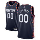 Men's New York Knicks Navy Swingman Custom Name Jersey - City Edition