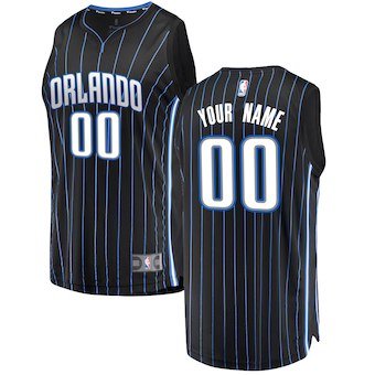 Men's Orlando Magic Black Custom Name Jersey