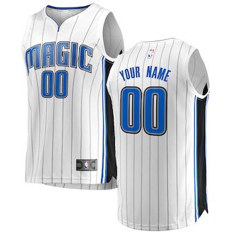 Men's Orlando Magic White Custom Name Jersey