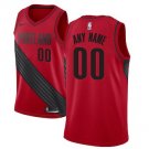 Men's Portland Trail Blazers Red Custom Name Swingman Jersey