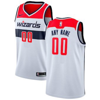Men's Washington Wizards White Swingman Custom Name Jersey