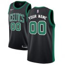 New Men's Boston Celtics Black Swingman Custom Name Jersey