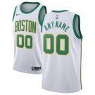 New Men's Boston Celtics White Swingman Custom Name Jersey - City Edition