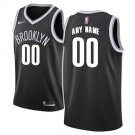 New Men's Brooklyn Nets Black Swingman Custom Name Jersey
