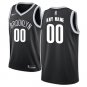 New Men's Brooklyn Nets Black Swingman Custom Name Jersey