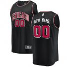 New Men's Chicago Bulls Black Custom Name basketball Jersey