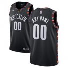 Youth Brooklyn Nets Black 2018-19 Swingman Custom Name Jersey City Edition