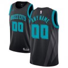 Youth Charlotte Hornets Black Swingman Custom Name Jersey