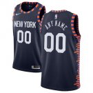 Youth New York Knicks Navy Swingman Custom Name Jersey - City Edition