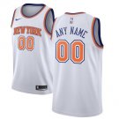 Youth New York Knicks White Custom Name Swingman Jersey