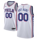 Youth Philadelphia 76ers White Custom Name Swingman Jersey