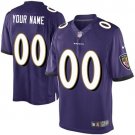 Men's Baltimore Ravens Customized Limited Purple Team Color Jersey