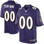 Men's Baltimore Ravens Customized Limited Purple Team Color Jersey