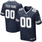 Men's Dallas Cowboys Customized Elite Navy Blue Team Color Jersey