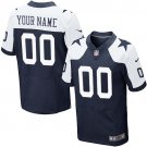 Men's Dallas Cowboys Customized Elite Navy Blue Throwback Alternate Jersey