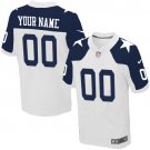 Men's Dallas Cowboys Customized Elite White Throwback Alternate Jersey