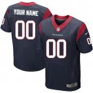 Men's Houston Texans Customized Elite Navy Blue Team Color Jersey