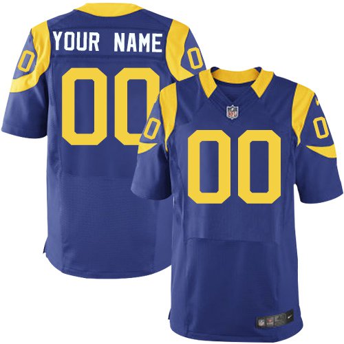 Men's Los Angeles Rams Customized Elite Royal Blue Alternate Jersey