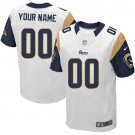 Men's Los Angeles Rams Customized Elite White Jersey