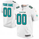 Men's Miami Dolphins Customized Elite White Jersey
