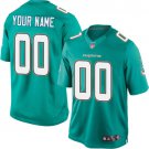 Men's Miami Dolphins Customized Limited Aqua Green Team Color Jersey