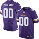 Men's Minnesota Vikings Customized Elite Purple Team Color Jersey