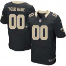 Men's New Orleans Saints Customized Elite Black Team Color Jersey