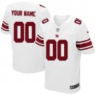 Men's New York Giants Customized Elite White Jersey