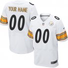 Men's Pittsburgh Steelers Customized Elite White Jersey
