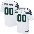 Men's Seattle Seahawks Customized Elite White Jersey