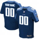Men's Tennessee Titans Customized Elite Navy Blue Alternate Jersey