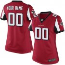 Women's Atlanta Falcons Customized Limited Red Team Color Jersey