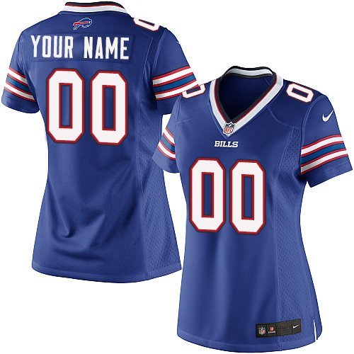 Women's Buffalo Bills Customized Limited Royal Blue Team Color Jersey