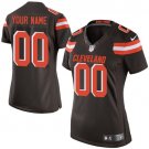 Women's Cleveland Browns Customized Elite Brown Team Color Jersey