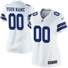 Women's Dallas Cowboys Customized Limited White Jersey