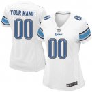 Women's Detroit Lions Customized Elite White Jersey
