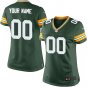 Women's Green Bay Packers Customized Elite Green Team Color Jersey