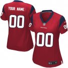 Women's Houston Texans Customized Elite Red Alternate Jersey