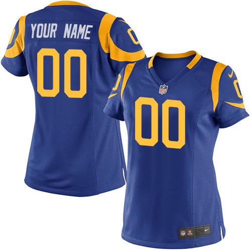 Women's Los Angeles Rams Customized Elite Royal Blue Alternate Jersey