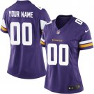 Women's Minnesota Vikings Customized Limited Purple Team Color Jersey
