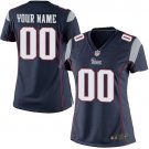 Women's New England Patriots Customized Limited Navy Blue Team Color Jersey