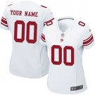 Women's New York Giants Customized Limited White Jersey